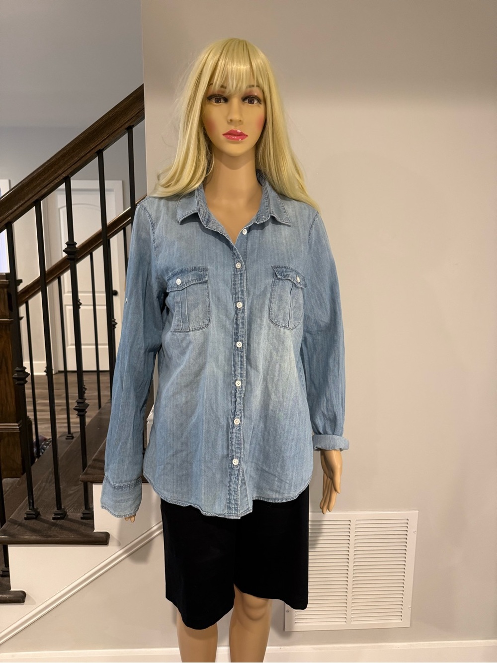 J crew Light Blue Denim Button-Up Shirt - Women